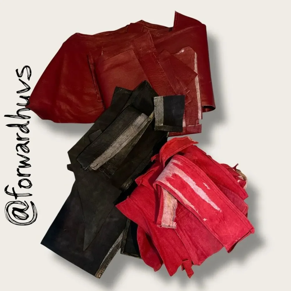 Scrap Suede Sewing Pieces & Leather Crafting Material  - 2 lbs 8 ounces